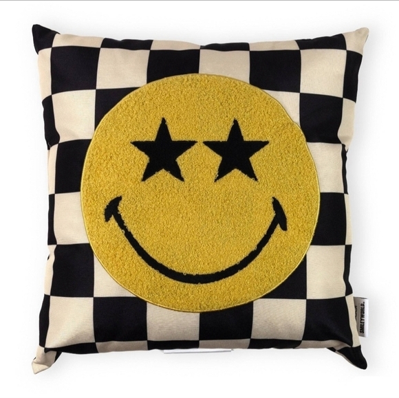 Yoobi Other - Yoobi SmileyWorld Throw Pillow. 16x16 Checkered Pattern.